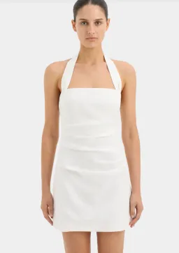 Sir the Label Noemi Halter Mini Dress Ivory Size 0 / AU 6 for rent on The Volte - image 2