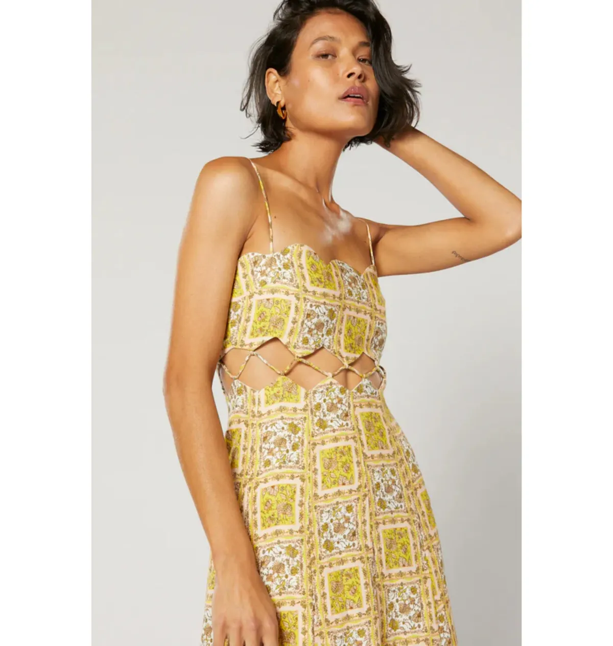Winona Sloane Scallop Dress Floral Size AU 8 - Image 2