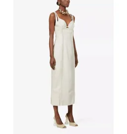 Jacquemus La Robe Valerie Dress Beige Size AU 6  for rent on The Volte - image 3