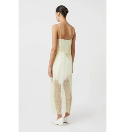 Camilla And Marc Filigree Midi Dress in Lemon Yellow Size AU 6 for rent on The Volte - image 4