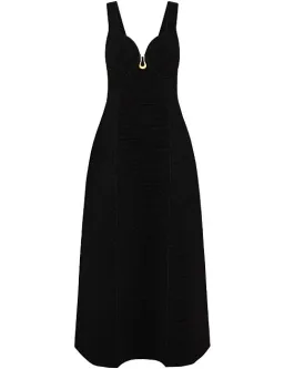 Aje Sylvette Knit Midi Dress Black Size AU 10  for rent on The Volte - image 5