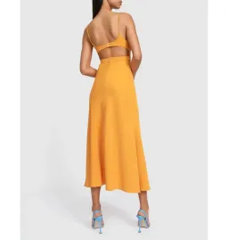 By Johnny Callia Wire Midi Dress In Apricot Orange Size AU 12 for rent on The Volte - image 8