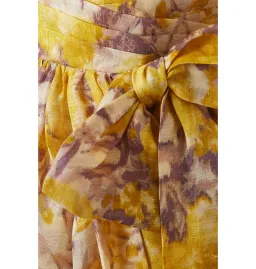 Zimmermann High Tide Peplum Mini Dress in Yellow Ikat Floral Size 2 / AU 12 for rent on The Volte - image 3