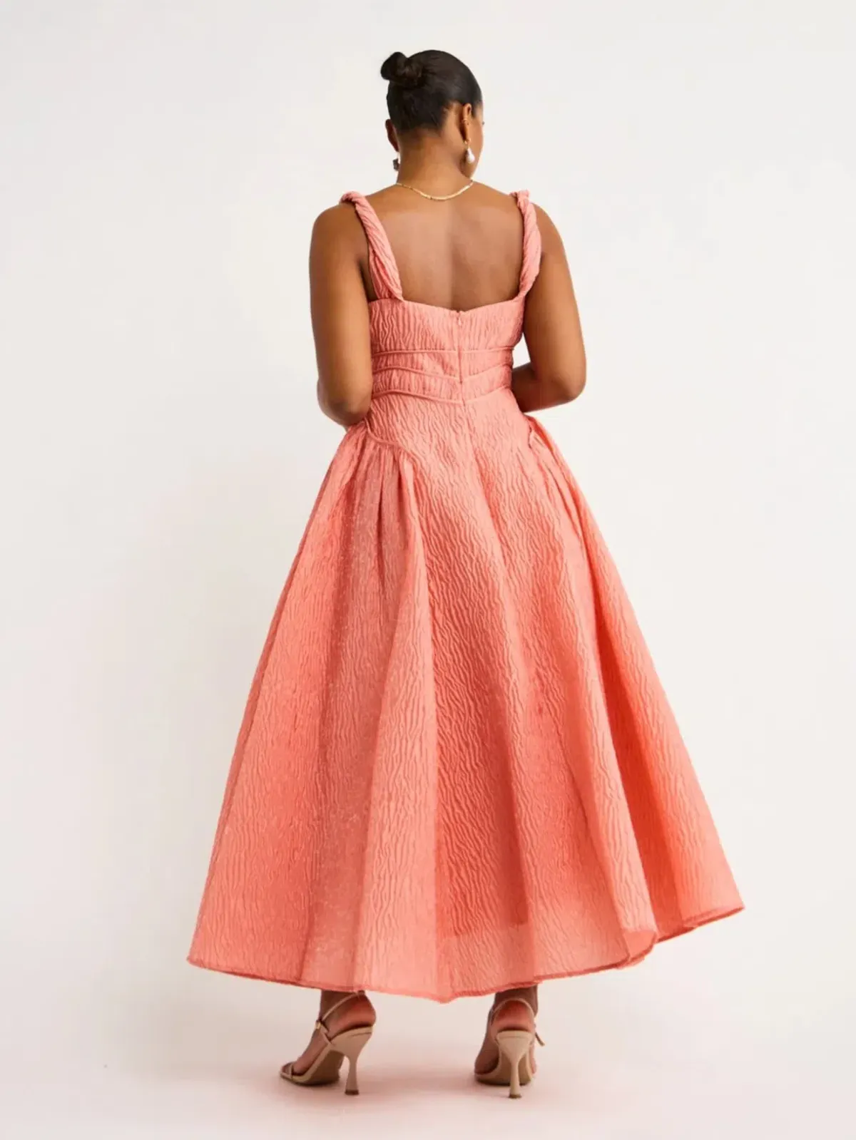 Rachel Gilbert Sophy Strap Midi Dress Pink Size 4 / AU 14 - Image 2