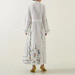 Alemais Willa Embroidered Shirt Dress White Floral Size AU 10 for rent on The Volte - image 11