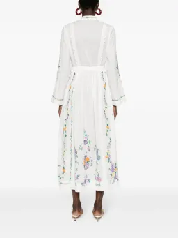 Alemais Willa Embroidered Shirt Dress White Floral Size AU 10 for rent on The Volte - image 9