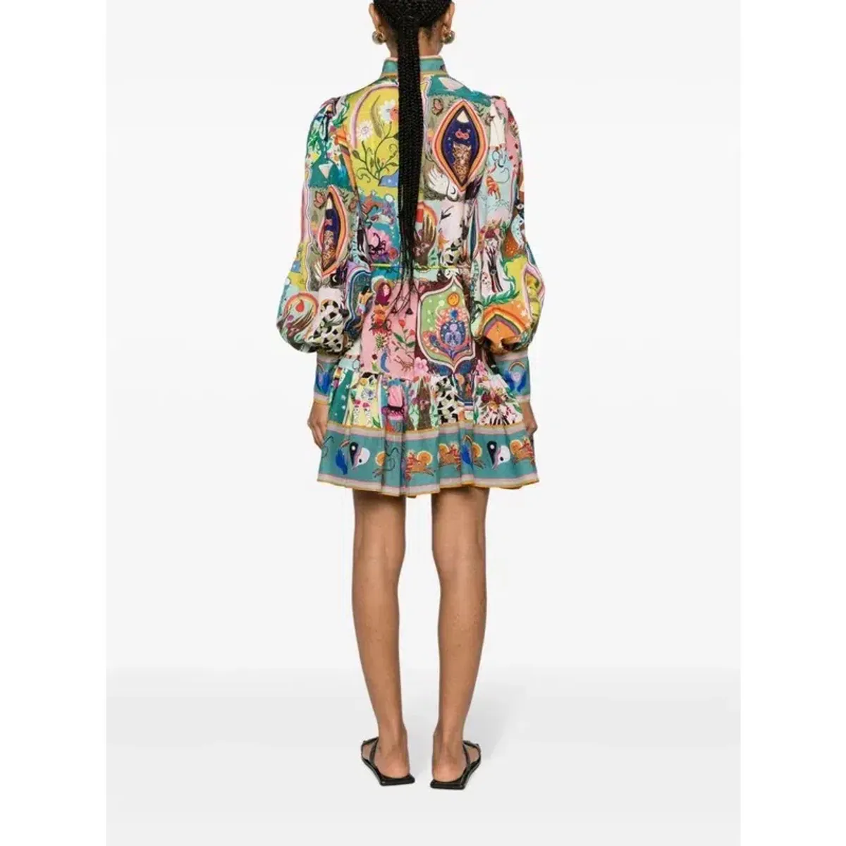 Alemais Evergreen Mini Dress Multi Size AU 10 - Image 8