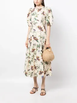 Alemais Birdie Midi Dress Print Size AU 10  for rent on The Volte - image 4