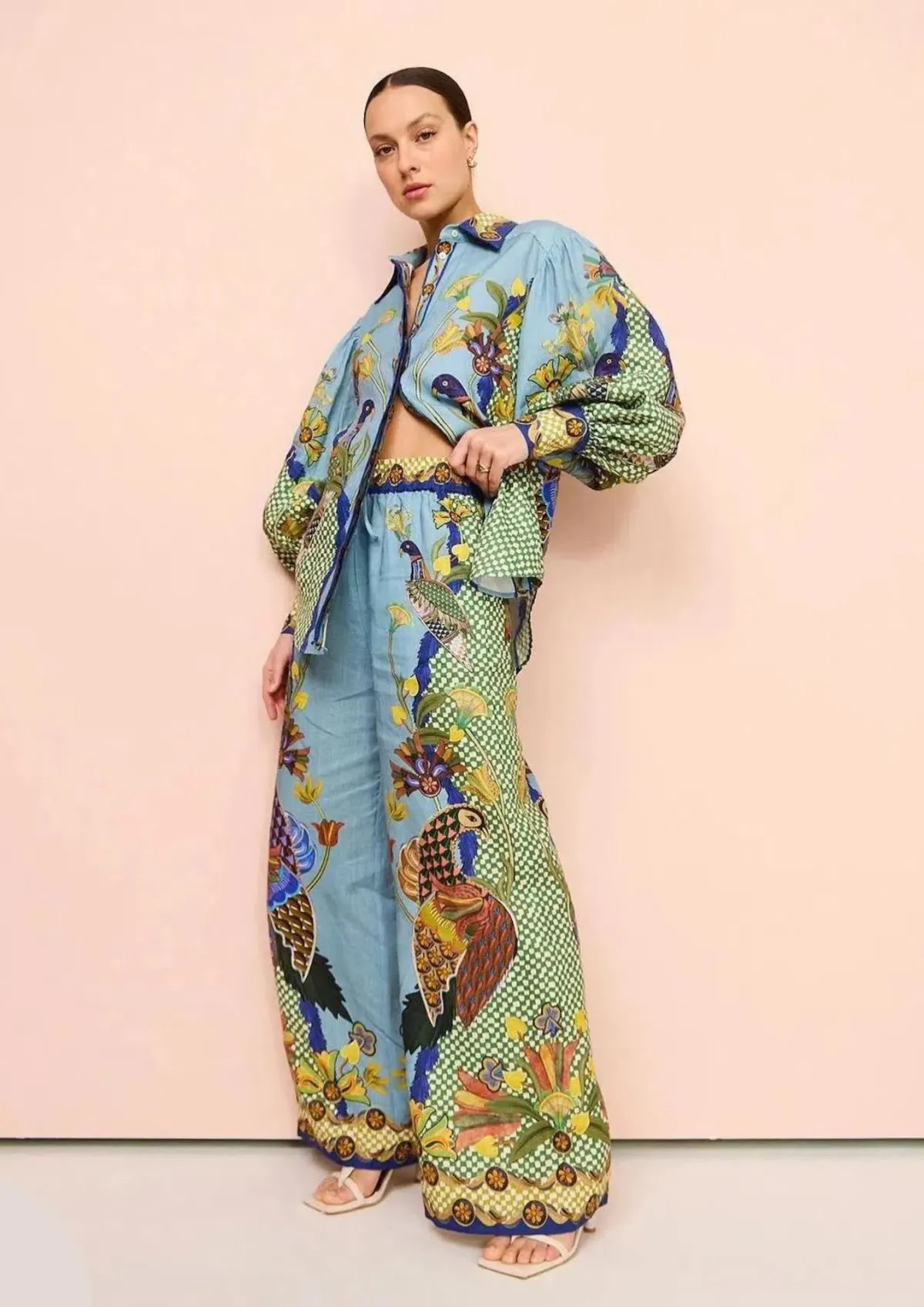 Alemais Gilly Shirt & Pant Set Misty Blue Size AU 10 - Image 2