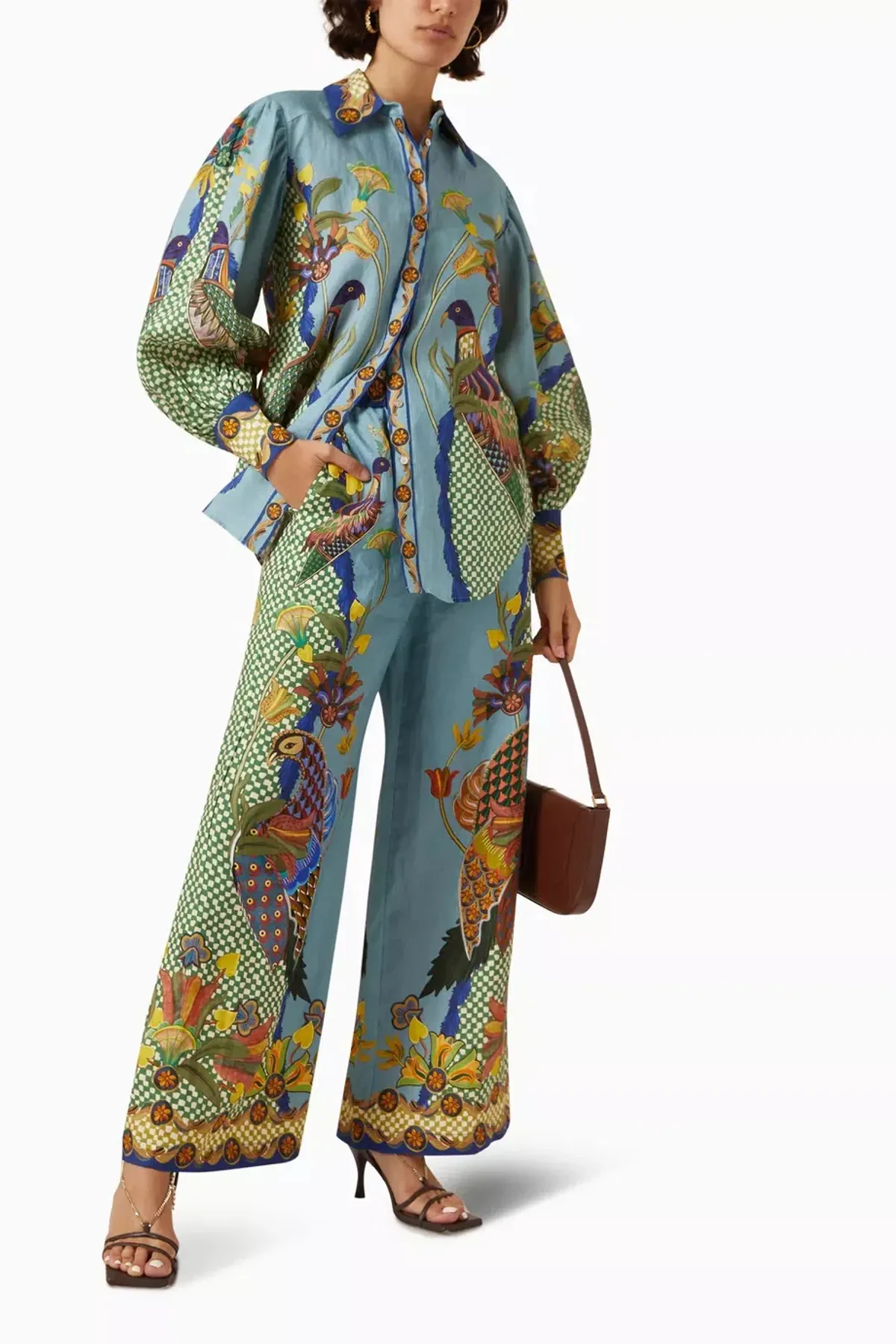 Alemais Gilly Shirt & Pant Set Misty Blue Size AU 6 - Image 5