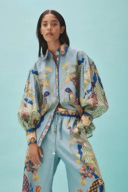 Alemais Gilly Shirt & Pant Set Misty Blue Size AU 6 for rent on The Volte - image 17