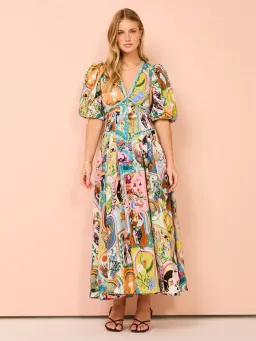 Alemais Evergreen Midi Dress Multi Size 8 AU for rent on The Volte - image 12