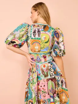 Alemais Evergreen Midi Dress Multi Size 8 AU for rent on The Volte - image 17
