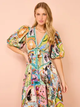 Alemais Evergreen Midi Dress Multi Size 8 AU for rent on The Volte - image 16