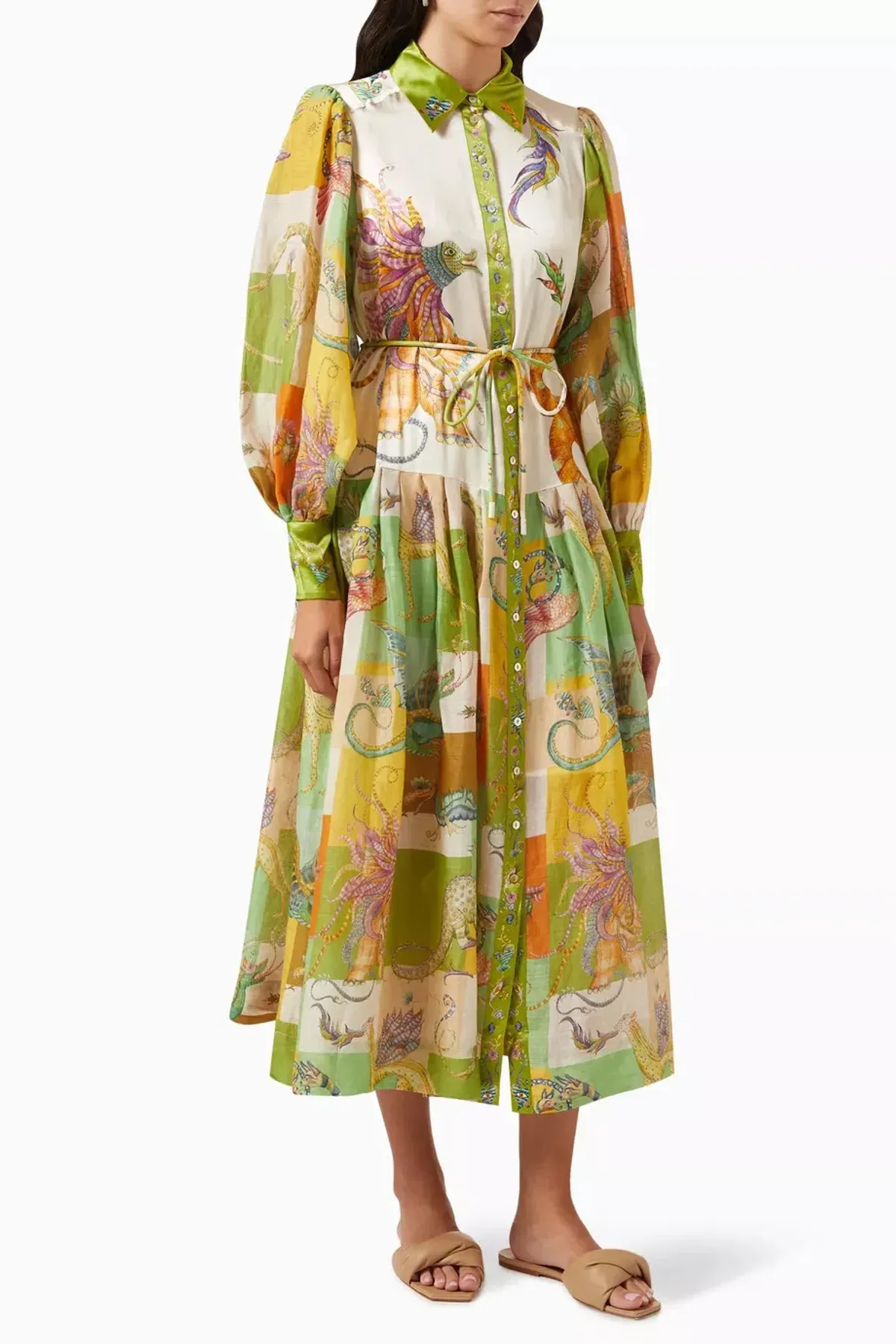 Alemais Jerome Silk Shirtdress Multi Size AU 10 - Image 9