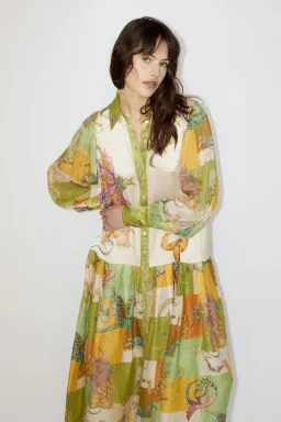 Alemais Jerome Silk Shirtdress Multi Size AU 10 for rent on The Volte - image 17