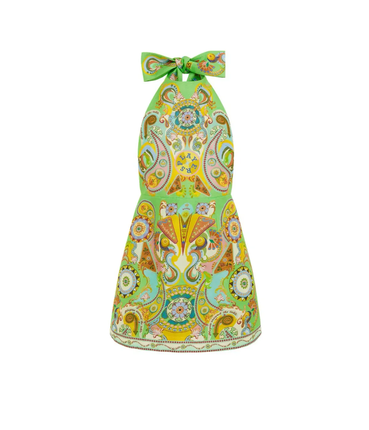 Alemais Pinball Mini Dress Green Multi Size AU 8 - Image 19