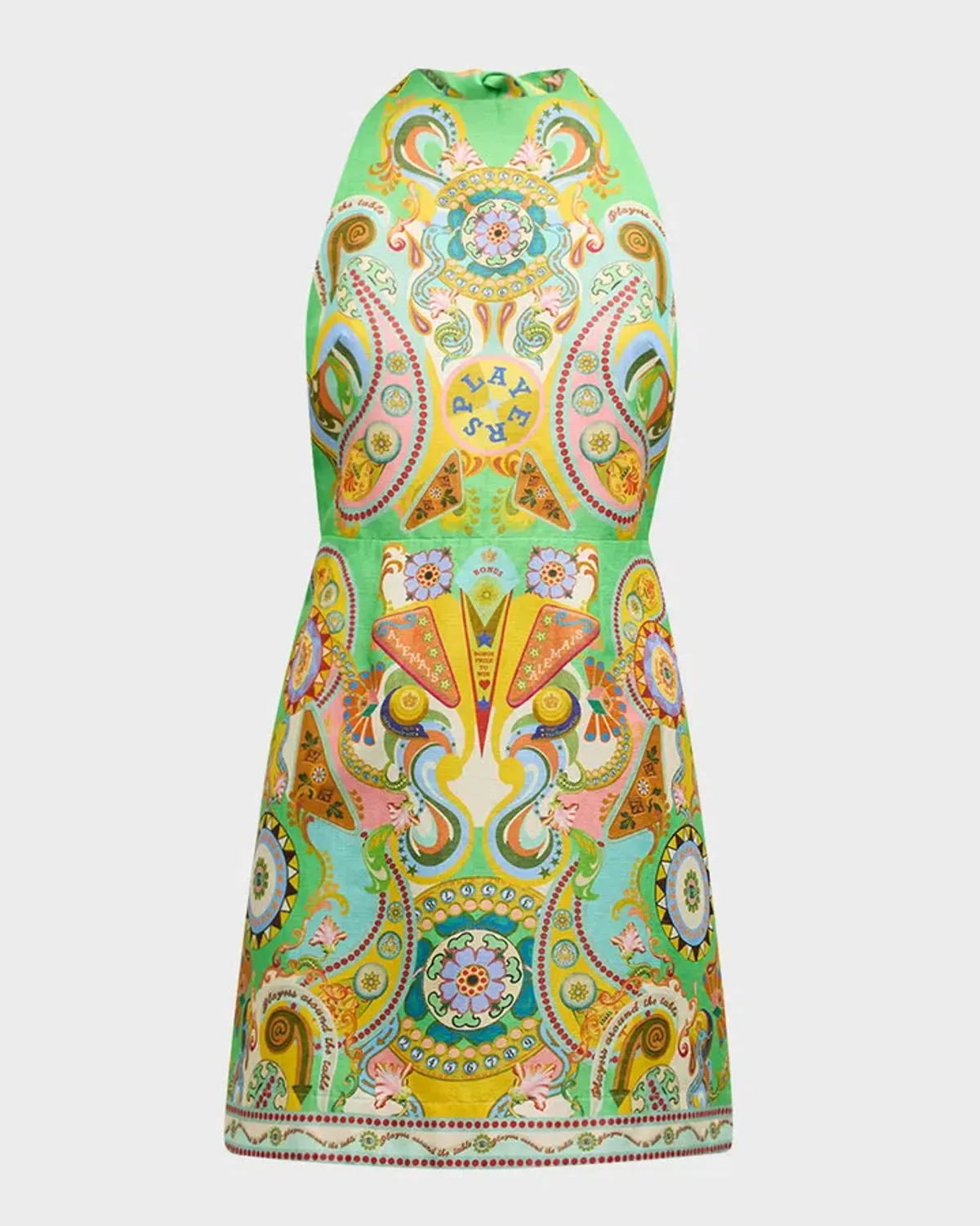 Alemais Pinball Mini Dress Green Multi Size AU 8 - Image 17
