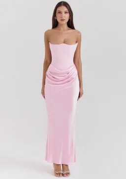 House of CB Persephone Strapless Corset Dress Rose Shadow Size XS / AU 6 for rent on The Volte - image 8