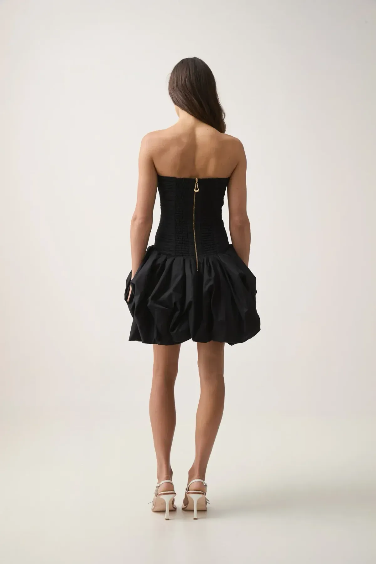 Aje Violette Bubble Hem Mini Dress in Black Size 14 - Image 3