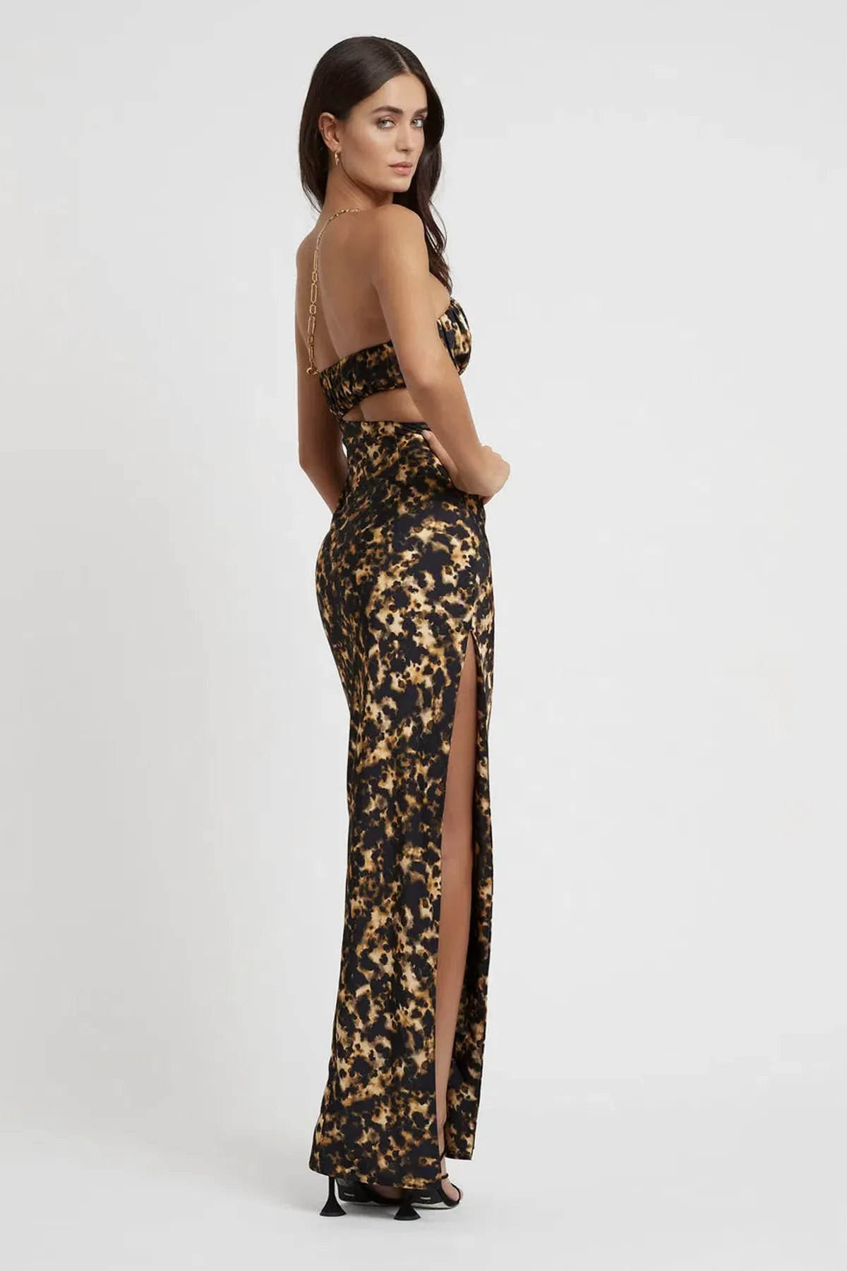 Lexi Talia Dress Honey Ink Print Size 8 - Image 3