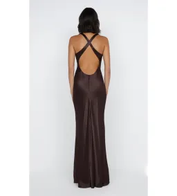 Bec & Bridge Maxina Crossover Dress Dark Chocolate Size 6  for rent on The Volte - image 2