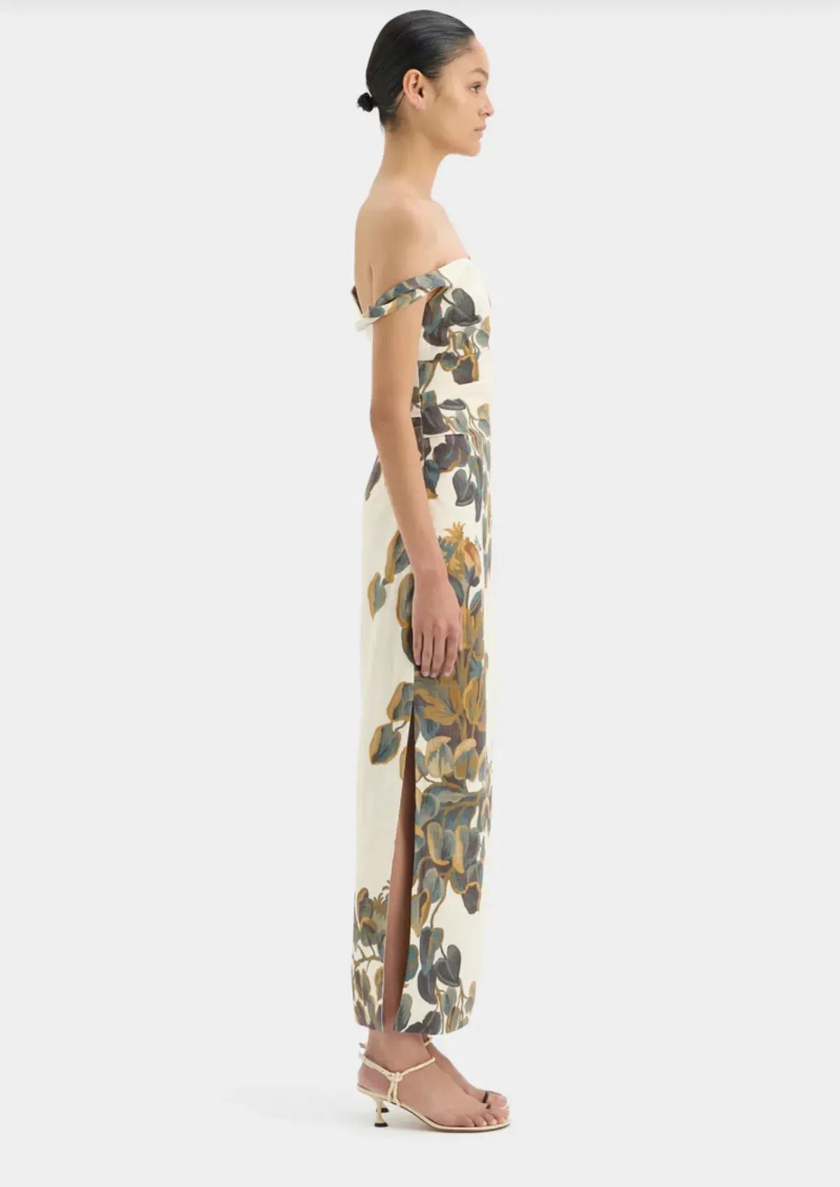 Sir the Label Evalita Twist Midi Dress Pine Valley Print Size 3 / AU 12 - Image 4