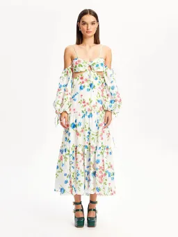 Alice McCall Rolling Meadows Midi Dress Bluebell Floral Print Size 10 for rent on The Volte - image 2