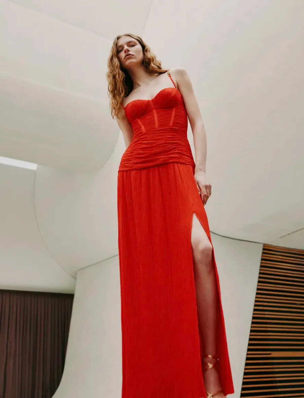 Manning Cartell Double Time Pleat Dress Red Size 10 - Image 6