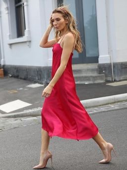 Camilla and Marc - Sirocco Dress, Raspberry Pin Red, Size 10.  for rent on The Volte - image 1