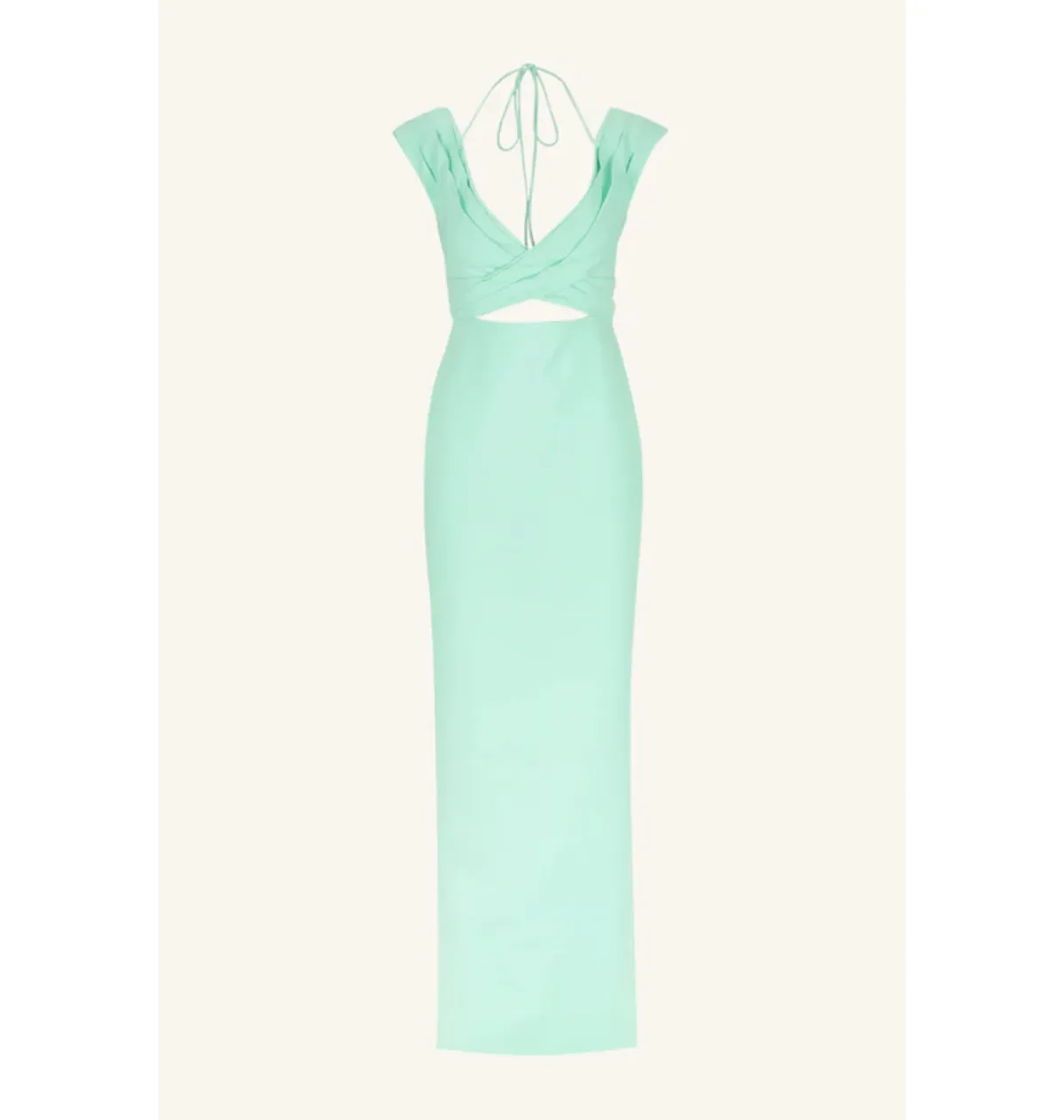 Shona Joy Lani plunged Cut Out Maxi Dress in Aqua Size AU 14  - Image 4