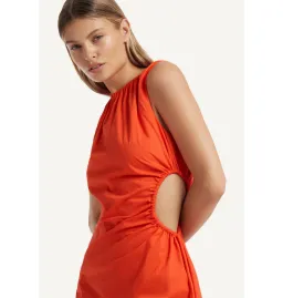 Sir the Label Anja Cut Out Dress Mandarin Red Size 1 / AU 8 for rent on The Volte - image 2