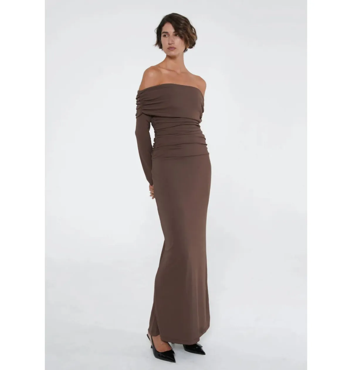 Benni Lorena Maxi Dress Ash Brown Size AU 10  - Image 1