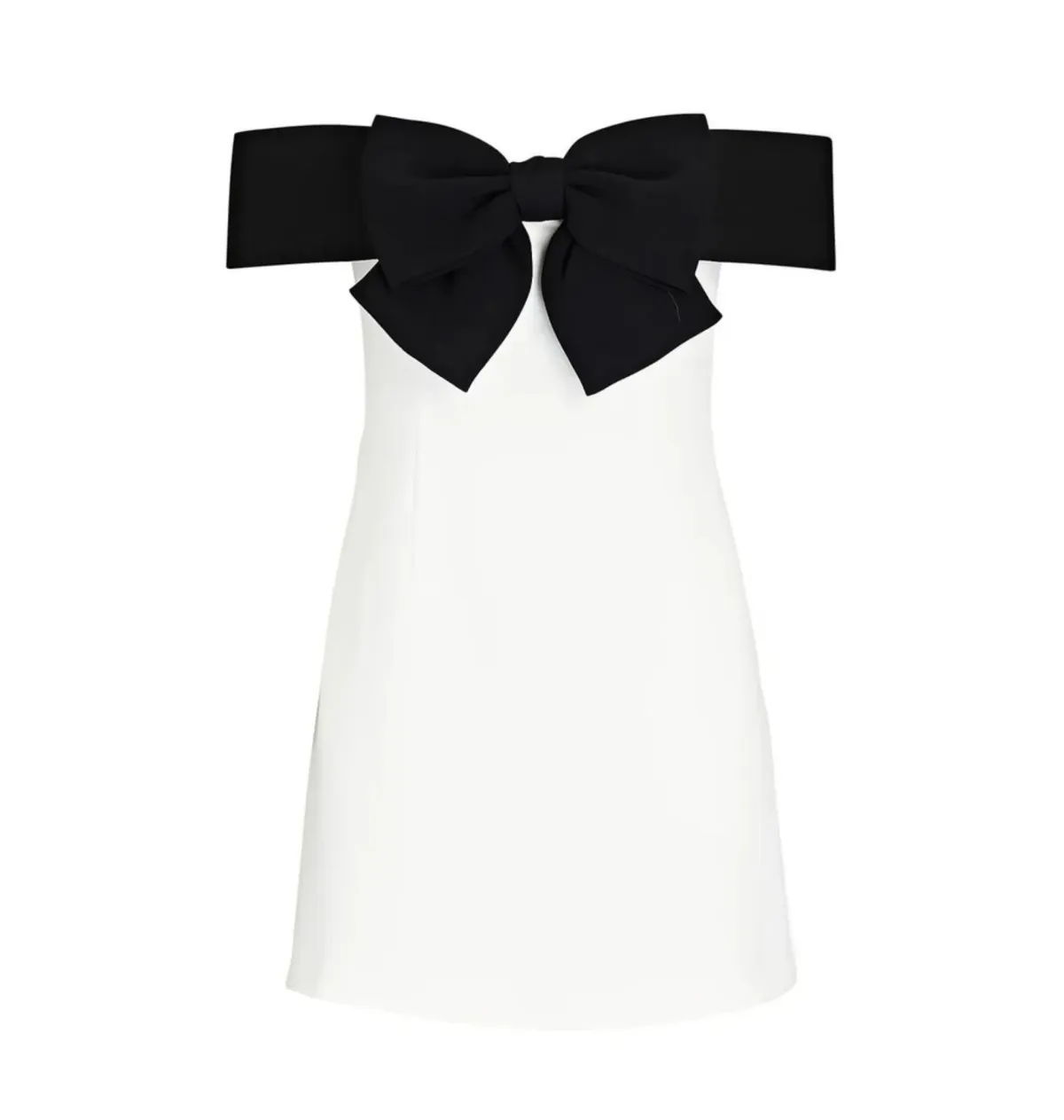 Self-Portrait Off-Shoulder Bow Mini Dress White Size AU 6 - Image 6