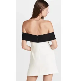 Self-Portrait Off-Shoulder Bow Mini Dress White Size AU 6 for rent on The Volte - image 5