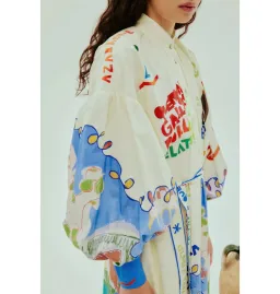Alemais Nadia Shirtdress Multi Size AU 14 for rent on The Volte - image 4