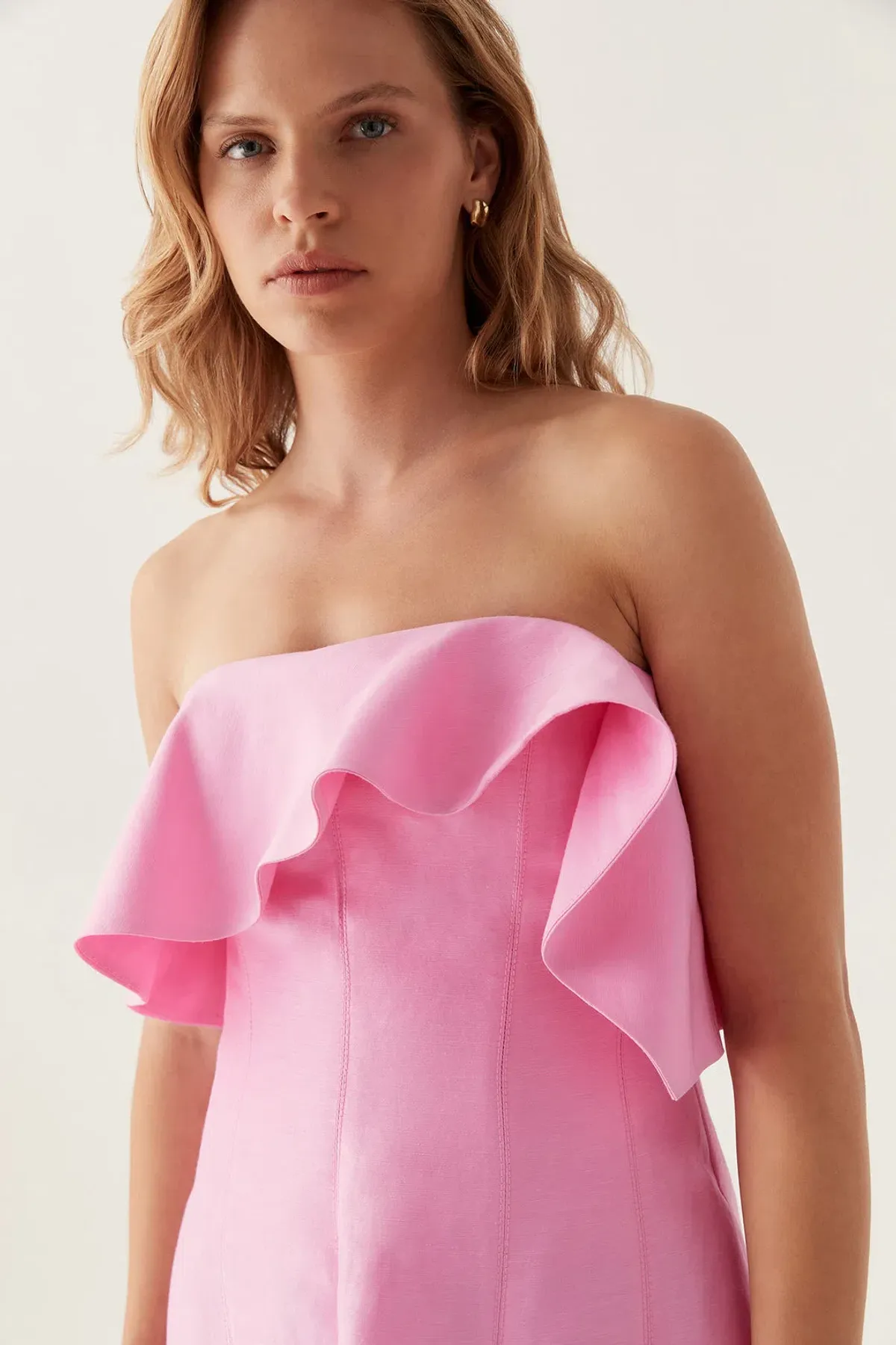 Aje Shallows Strapless Gown Pink Size 16 - Image 4