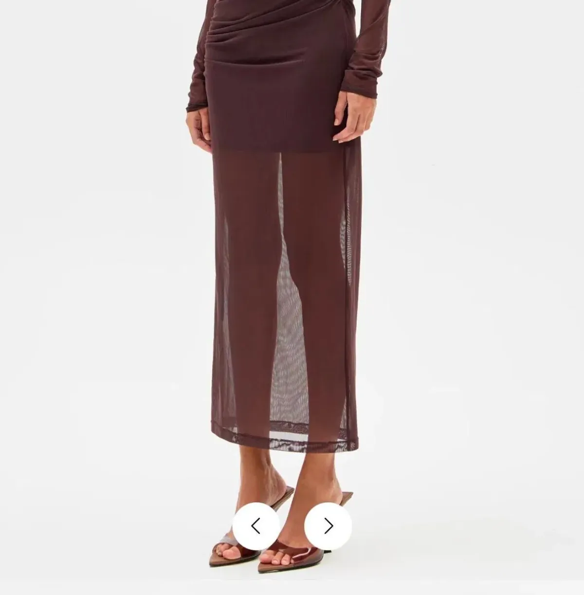 MISHA Madigral Mesh Dress Chocolate Size 10/M - Image 2