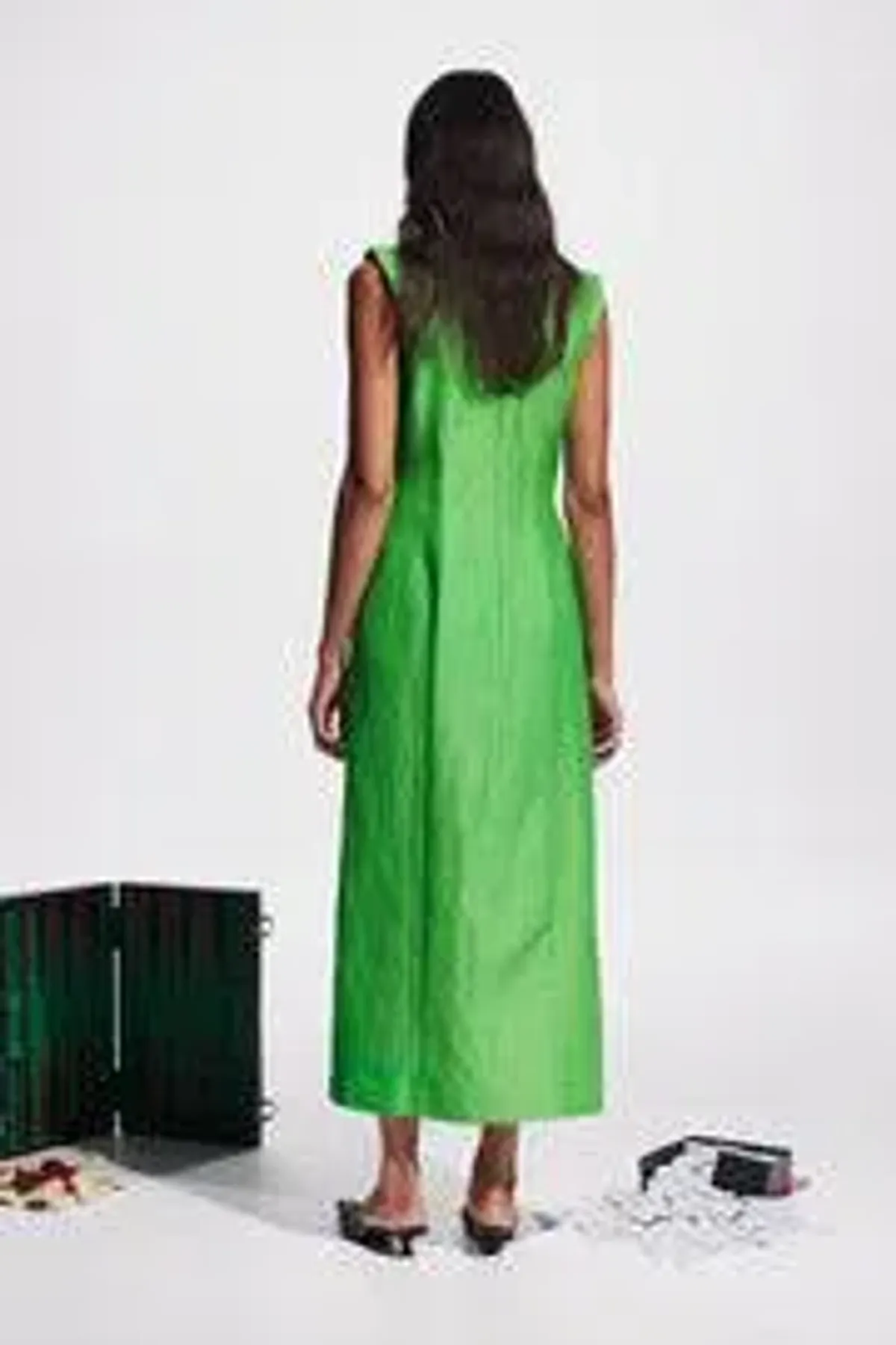Alemais Dazzle Midi Dress Green Size AU 10 - Image 3