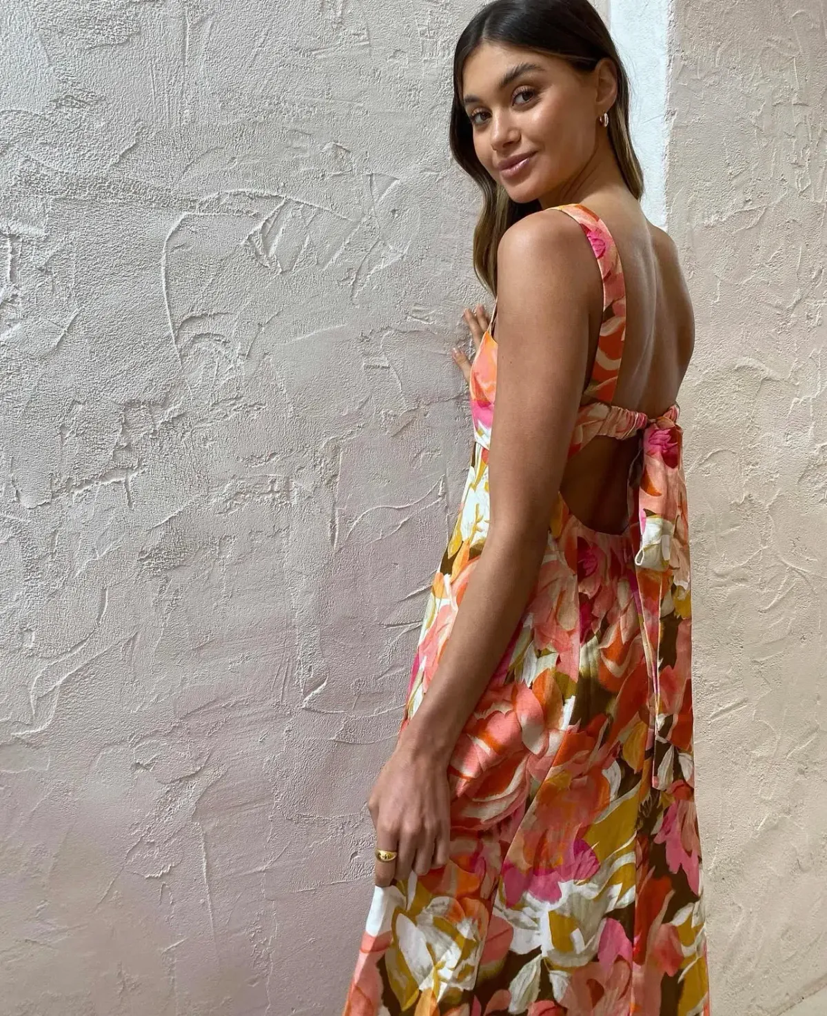 Acler Tate Dress Size 14 Pink Bouquet Maxi - Image 3