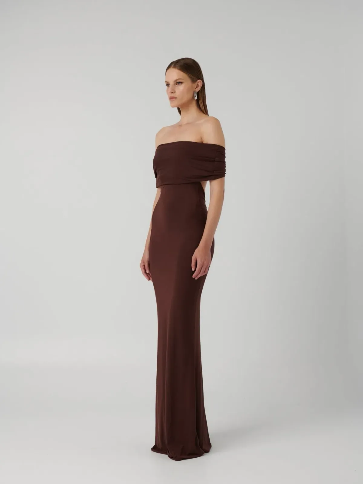 Effie Kats Viela Gown Cocoa Brown Size M / AU 10 - Image 2