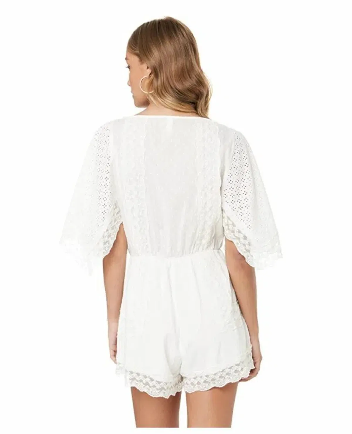 Tigerlily Elati Broderie Lace Onesie Playsuit White - Image 3