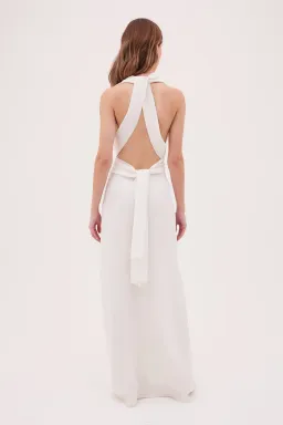 Bianca Spender Ascendent Gown in White Silk Size 10 for rent on The Volte - image 6