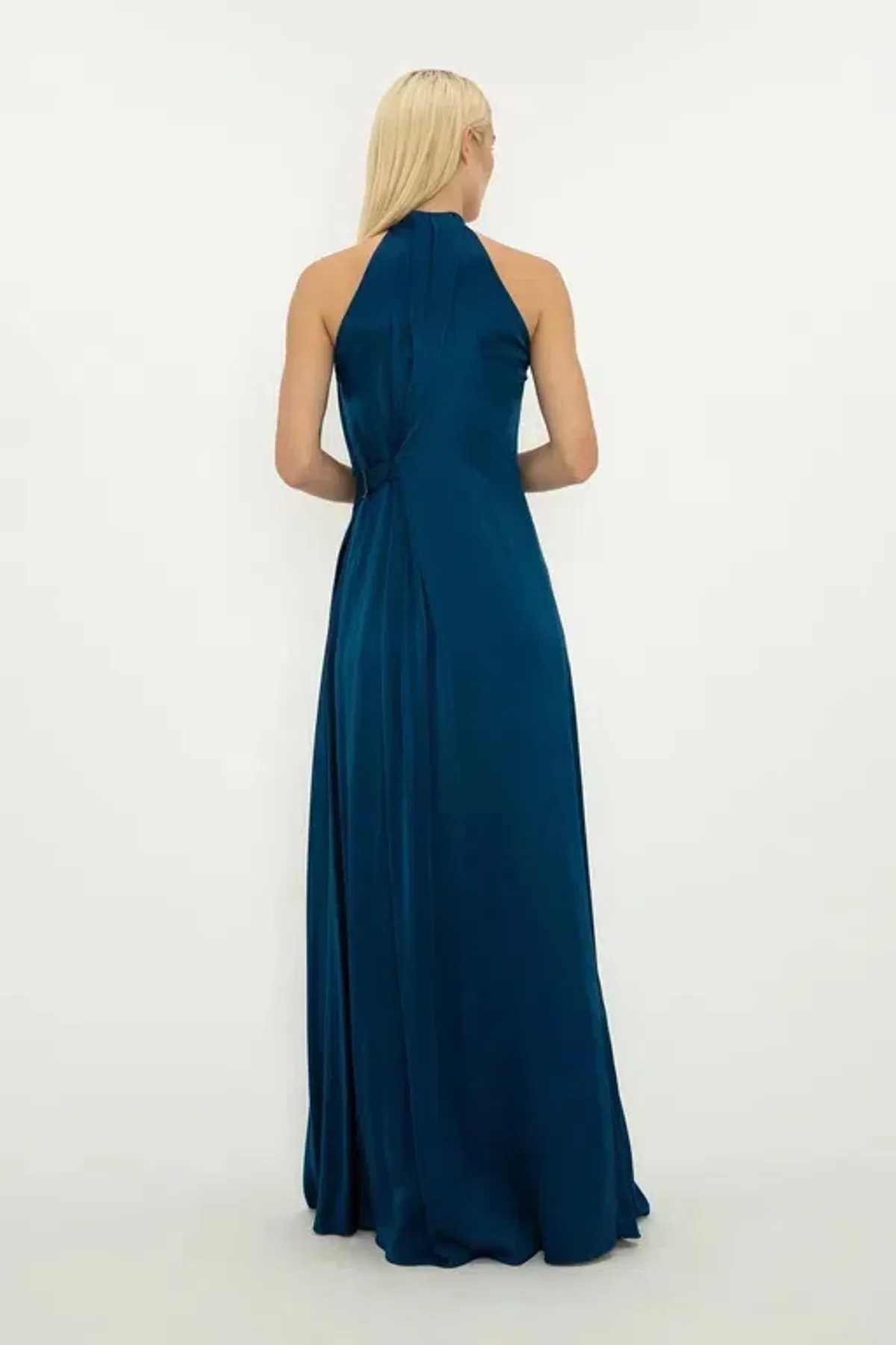 Bianca Spender Isabella Pure Silk Ball Gown in Navy Size 8 - Image 2