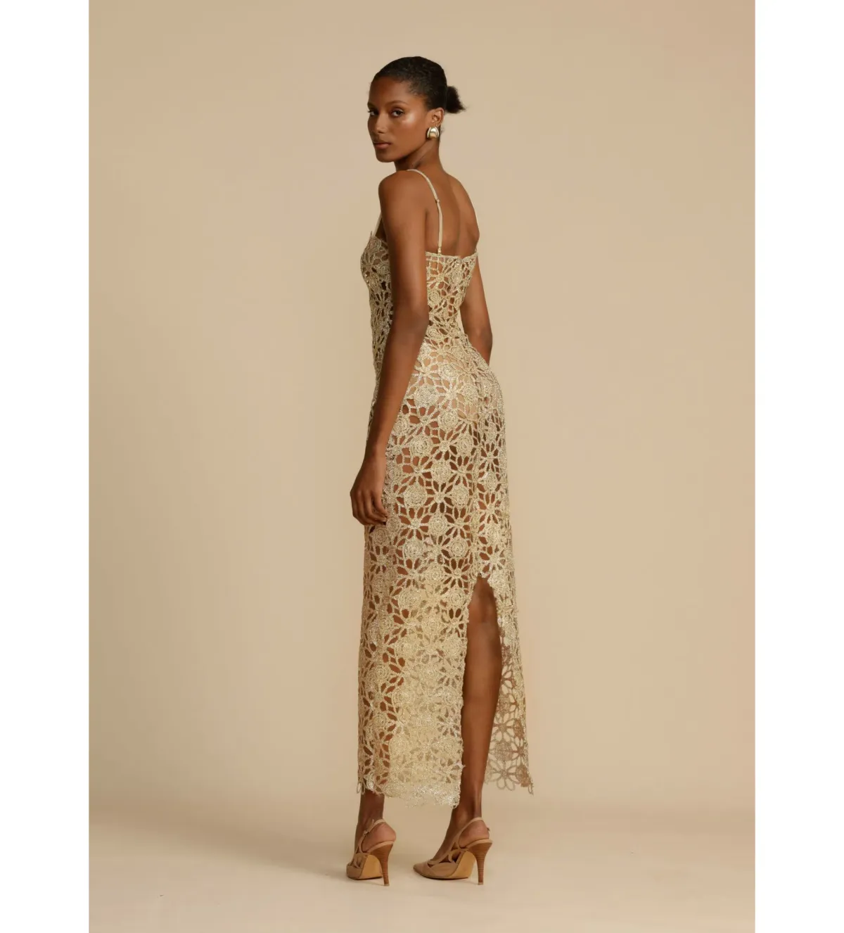 Arcina Ori Kendra Dress Gold Size 6 - Image 3