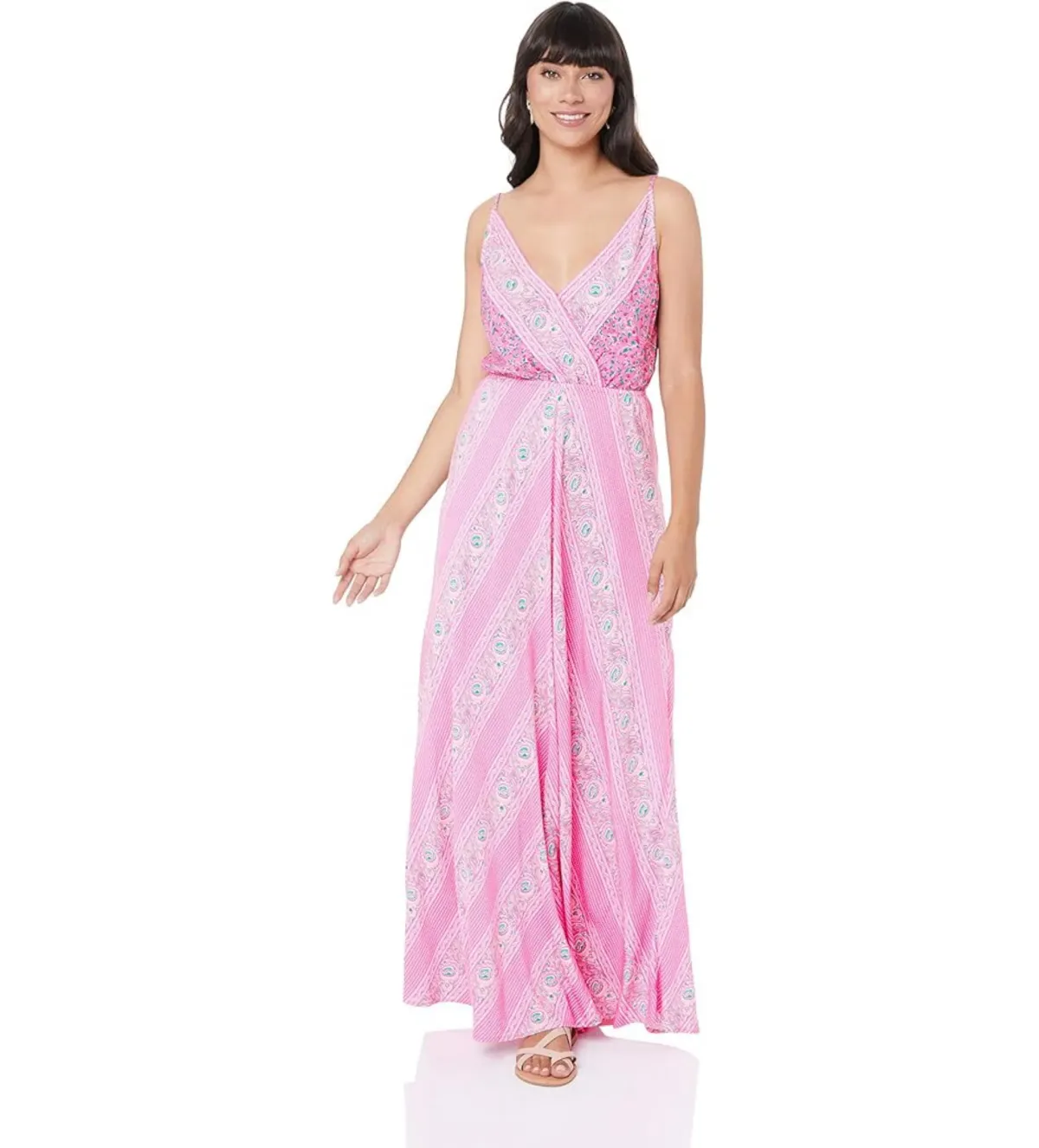 Tigerlilly Malia Pink Patchwork Maxi Dress Pink Size 14 - Image 2
