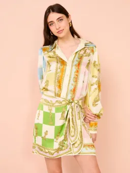 Alemais Checkmate Silk Mini Dress Multi Size AU 10 for rent on The Volte - image 5