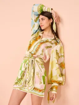Alemais Checkmate Silk Mini Dress Multi Size AU 10 for rent on The Volte - image 9