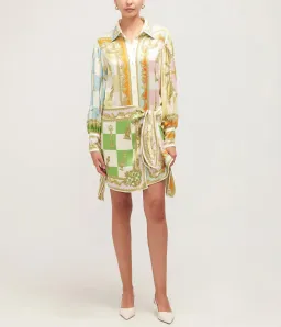 Alemais Checkmate Silk Mini Dress Multi Size AU 10 for rent on The Volte - image 15