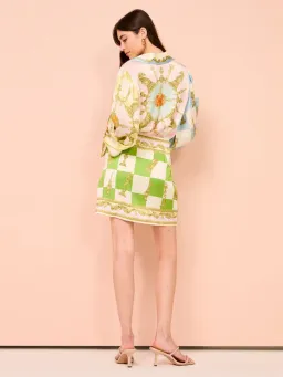 Alemais Checkmate Silk Mini Dress Multi Size AU 10 for rent on The Volte - image 4